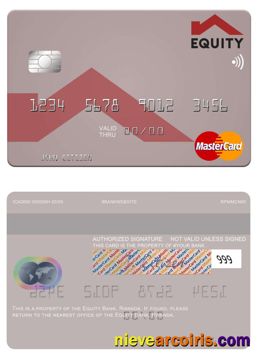 Rwanda Equity Bank mastercard screen